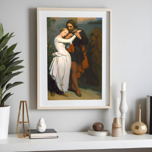 Póster Faust y Margarita en el jardín de A. Scheffer