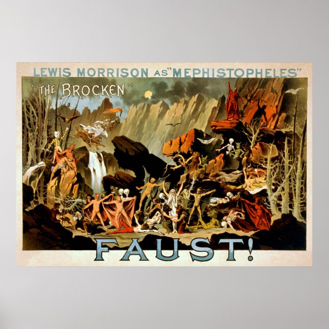 Póster Fausto de 1887 - Poster de teatro (Frente)