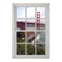 Faux del puente Golden Gate - Ventana blanca falsa