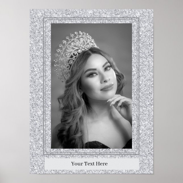 Póster Faux Glitter Personal Portrait Poster (Frente)