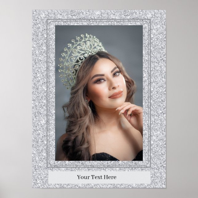 Póster Faux Glitter Personal Portrait Poster (Frente)