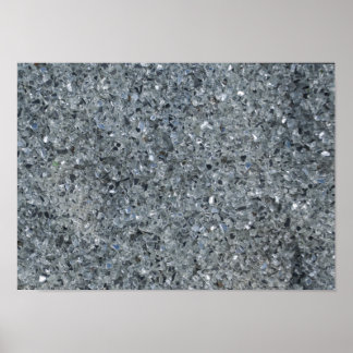 Póster Faux Gray Sparkle