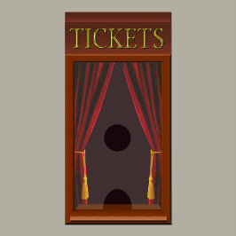 Póster Faux Movie Theicket Window