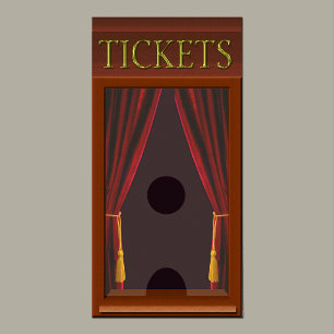 Póster Faux Movie Theicket Window