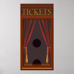 P&#243;ster Faux Movie Theicket Window