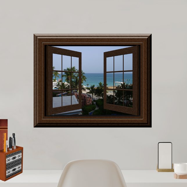 Póster Faux Window Poster Pacific Ocean Scene Tropical (Subido por el creador)