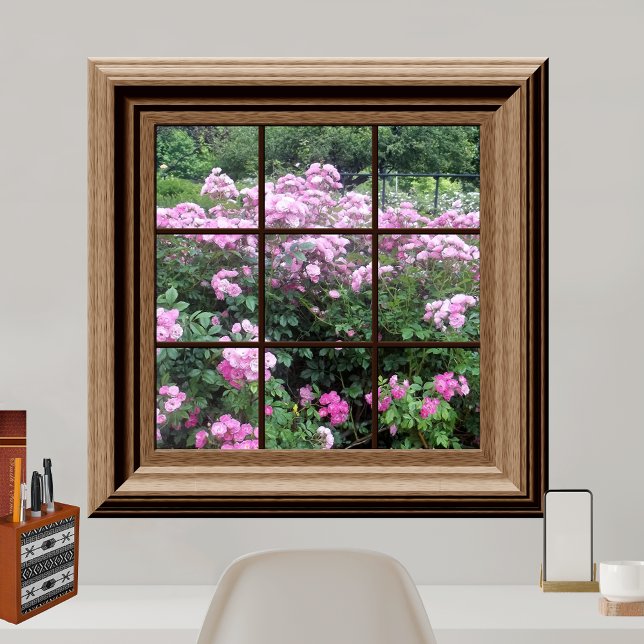 Póster Faux Window Poster Pacífica Rosa Jardín Relajante (Subido por el creador)