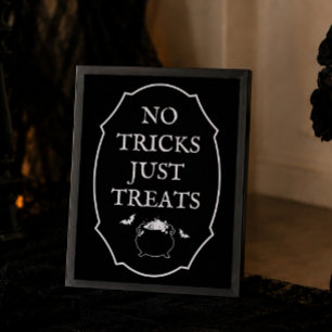 Póster Favor de Baby Shower de Halloween Gótico Negro