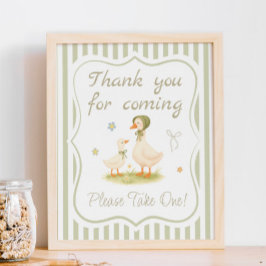 Póster Favor de Baby Shower Silly Goose 