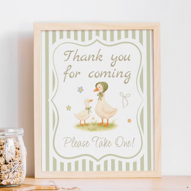 Póster Favor de Baby Shower Silly Goose  (Subido por el creador)
