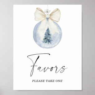 Póster Favor de boda con acuarela por favor tome un carte