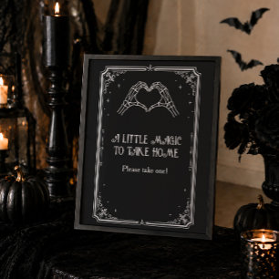 Póster Favor de Despedida de Soltera Gótica de Halloween