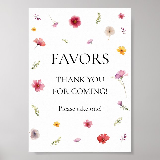 Póster Favor de flores silvestres  (Frente)