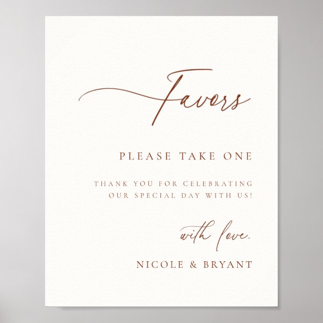 Póster Favor de la boda de la siena del desierto (Frente)