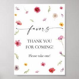 Póster Favor de la flor silvestre