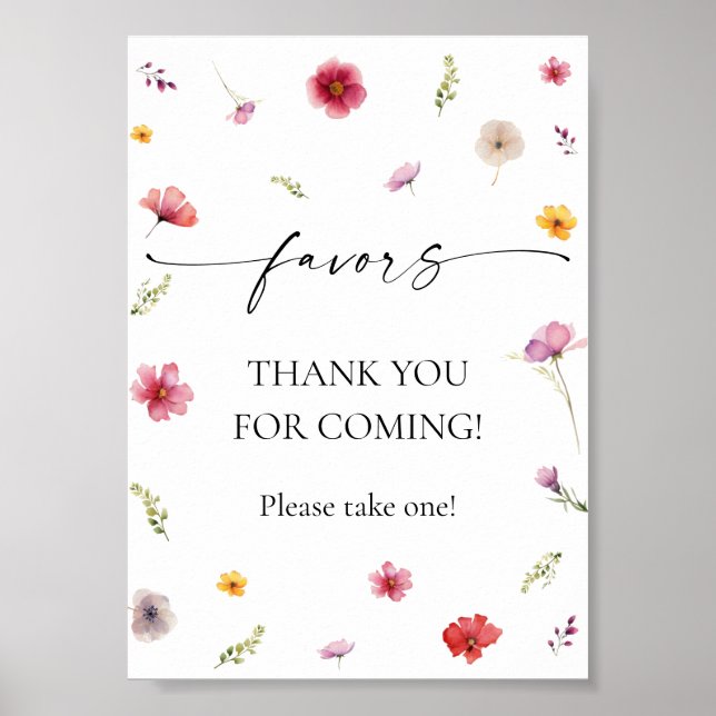 Póster Favor de la flor silvestre (Frente)