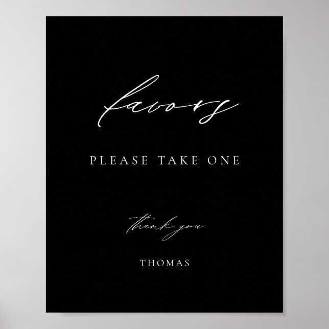 Póster Favor negro (Frente)