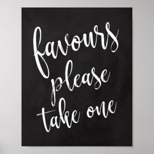 Póster Favor, por favor tome uno, letrero de pizarra de 8