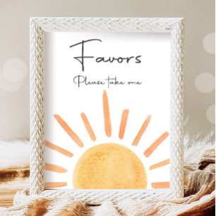 Póster Favorece el Boho Sunshine Table First Trip Sun Bir