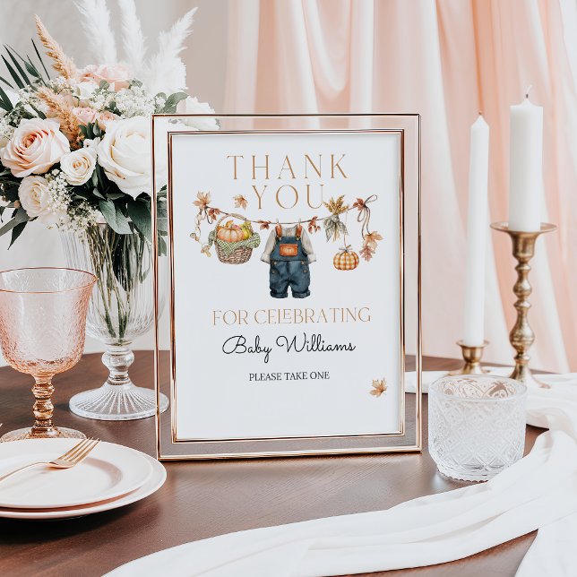 Póster Favorece el Rótulo Calabaza Rustic Fall Baby Showe (Subido por el creador)