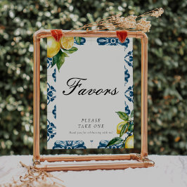 Póster Favorece el Rótulo de ducha de novia Lemon Positan