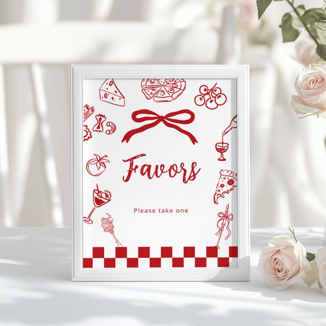 Póster Favores tema italiano That's Amore para despedida  (Subido por el creador)