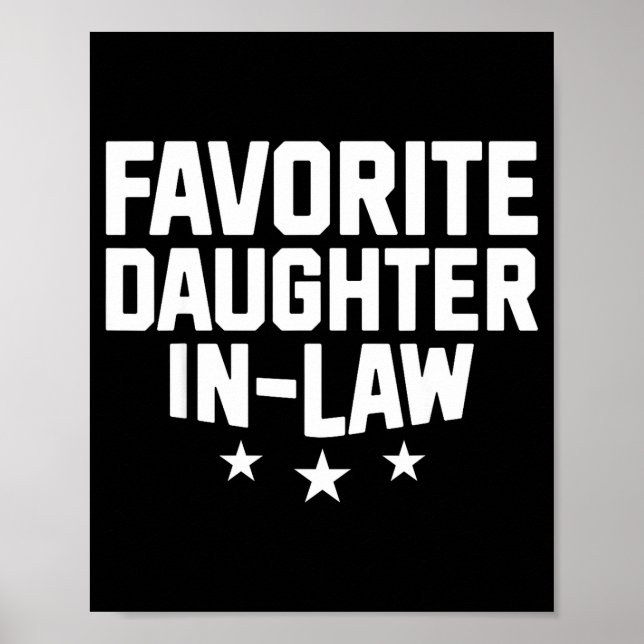 Póster Favorite Daughter-in-law Funny Wife Mom Mother's D (Frente)