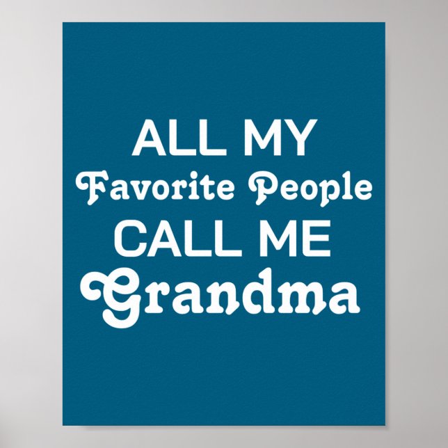 Póster Favorite People D Funny Grandma  (Frente)