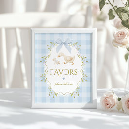 Póster Favoritos de Ganso Tonto para Baby Shower de Gingh