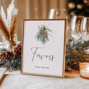 Póster Favoritos de la boda botánica de invierno