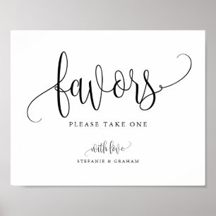 Póster Favoritos de la fiesta de guiones de caligrafía de