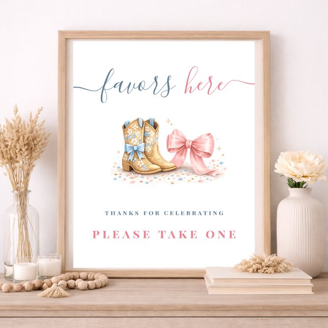 Póster Favoritos de Revelación de Género Boots & Bows Aqu (Subido por el creador)