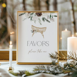 Póster Favoritos de vivero de hoja perenne invernal elega