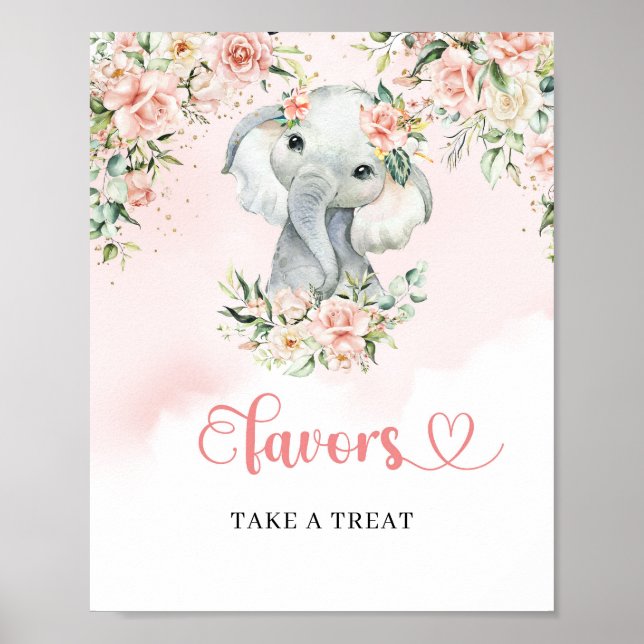 Póster Favoritos del eucalipto floral azul del elefante b (Frente)