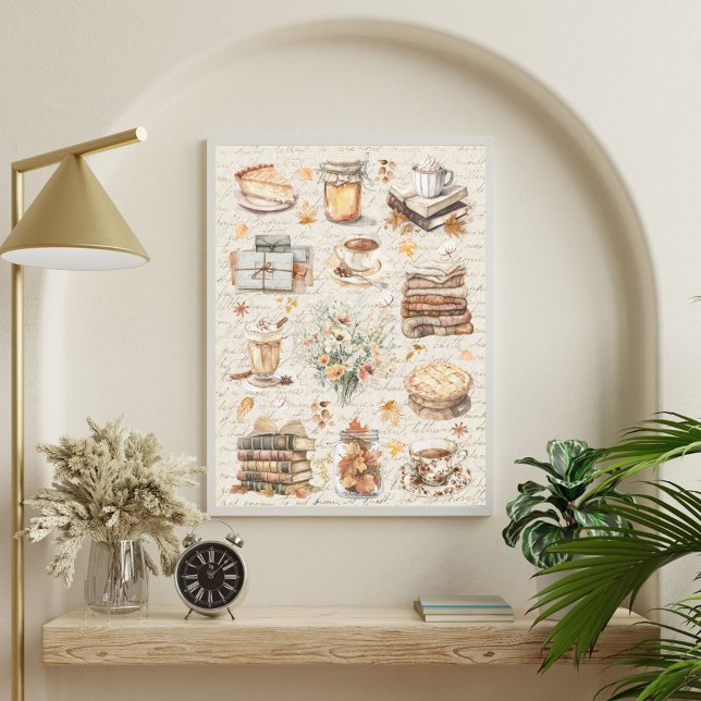 Póster Favoritos Esenciales de Otoño y Otoño Estética (In situ)