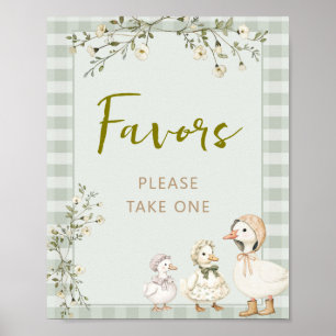 Póster Favoritos para Baby Shower de Mamá Gansa y Ansarin