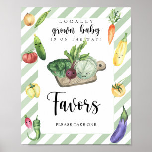 Póster Favoritos para baby shower de productos locales Po