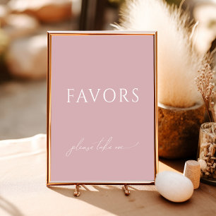 Póster Favoritos para Baby Shower Polvoriento Rosa Capric