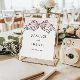 Póster Favors and Treat Pink Ice Cream Sundae Baby Shower