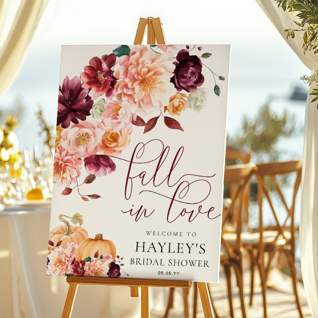 Póster Faye Fall In Love Bridal Shower Welcome Sign (Subido por el creador)