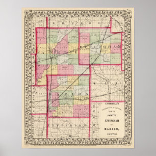 Póster Fayette, Effingham, Marion, condados