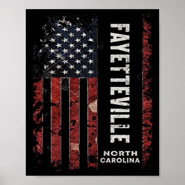 Póster Fayetteville Carolina del Norte (Frente)