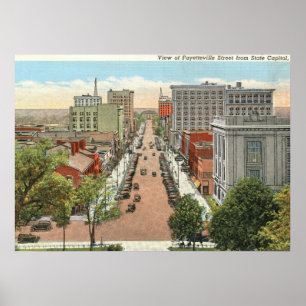 Póster Fayetteville St., Raleigh, NC Vintage