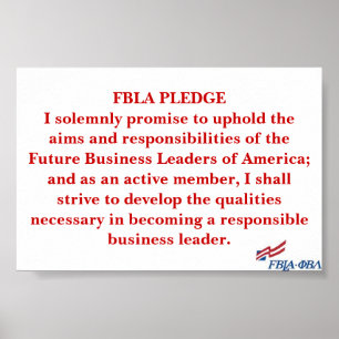 Póster FBLA Pledge