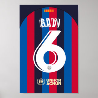 Póster FC Barcelona Football Jersey Wallart