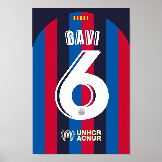 Póster FC Barcelona Football Jersey Wallart (Frente)
