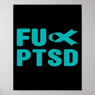 Póster Fck Ptsd - Conciencia del trastorno de estrés post