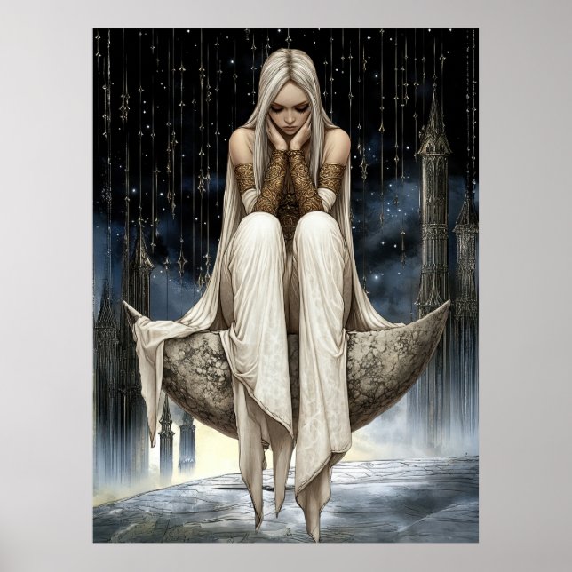 Póster FD2 32 Diosa de la Luna Creciente Encantada  (Frente)