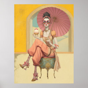 Póster ^~* FD2 Boho Mujer Mariposa Apple 45