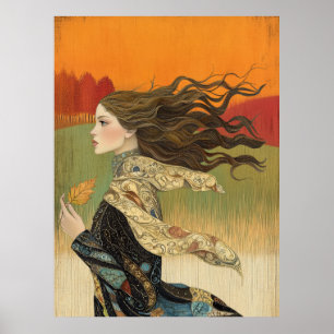 Póster *~* FD2 Chicas de otoño de otoño de Bonito Retro 4